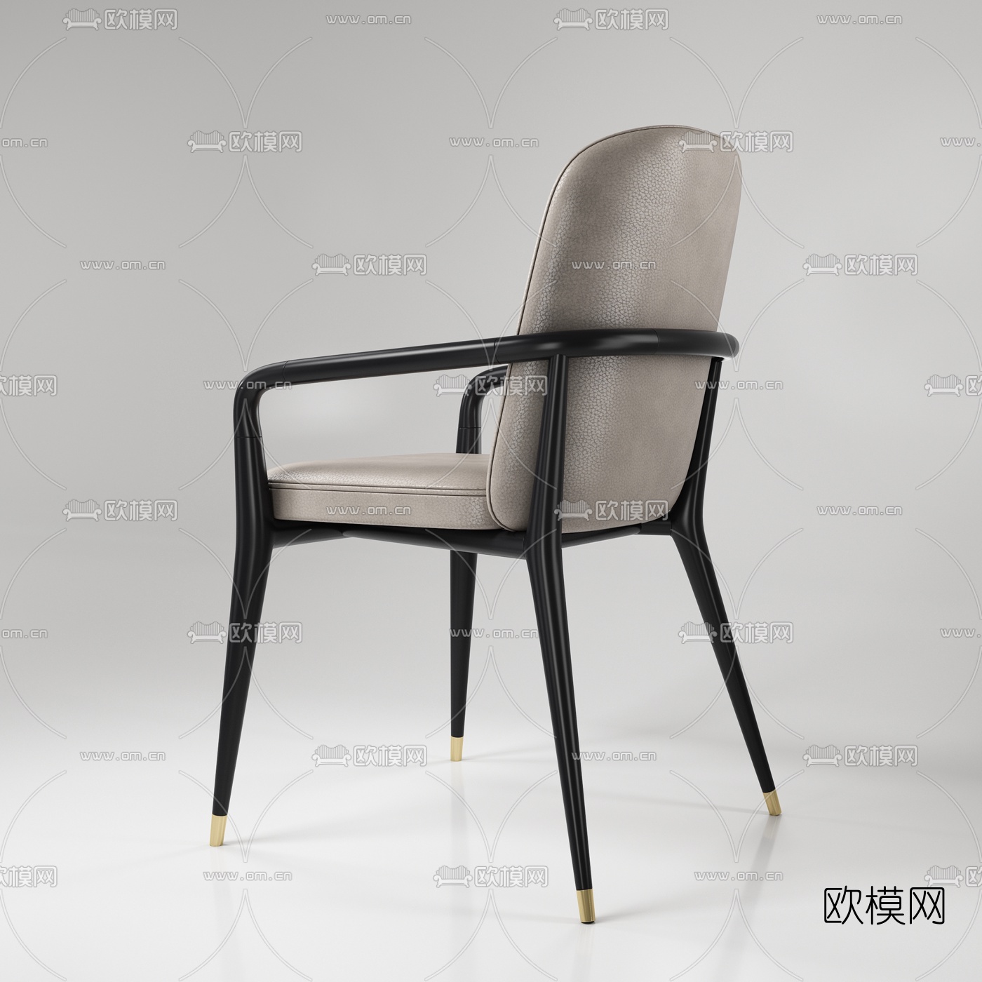 现代皮革单椅3d模型