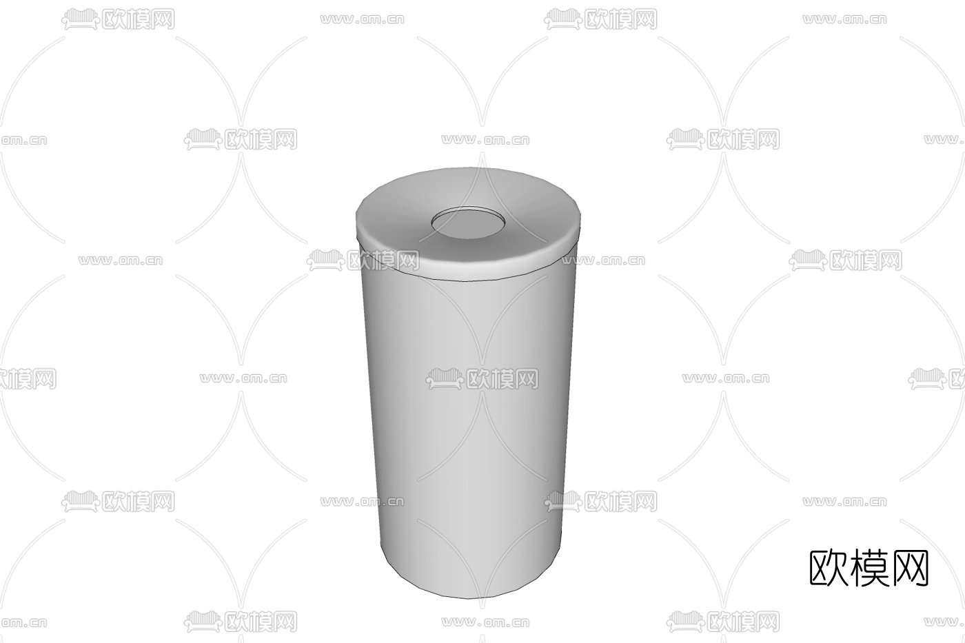 现代垃圾桶免费su模型