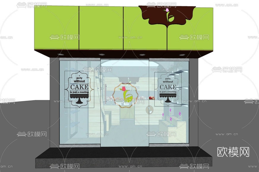 现代花店免费su模型下载