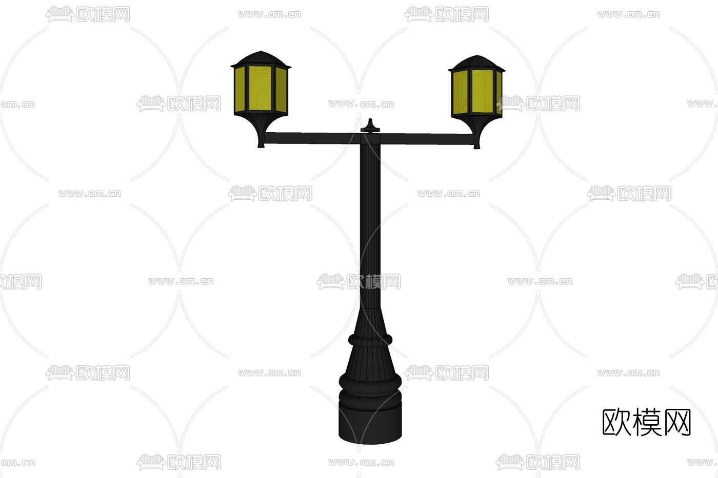 中式路灯免费su模型下载