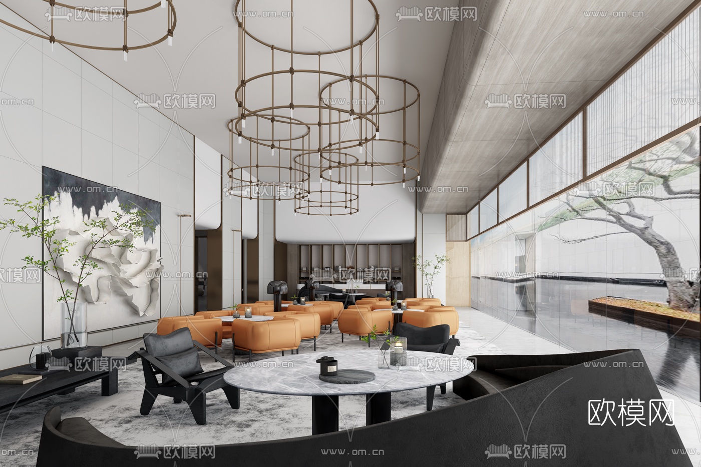 无间设计 杭州仁恒滨江园售楼处3d模型下载_ID10219825_3dmax免费模型-欧模网