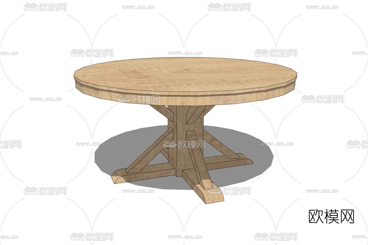 新中式餐桌免费su模型下载