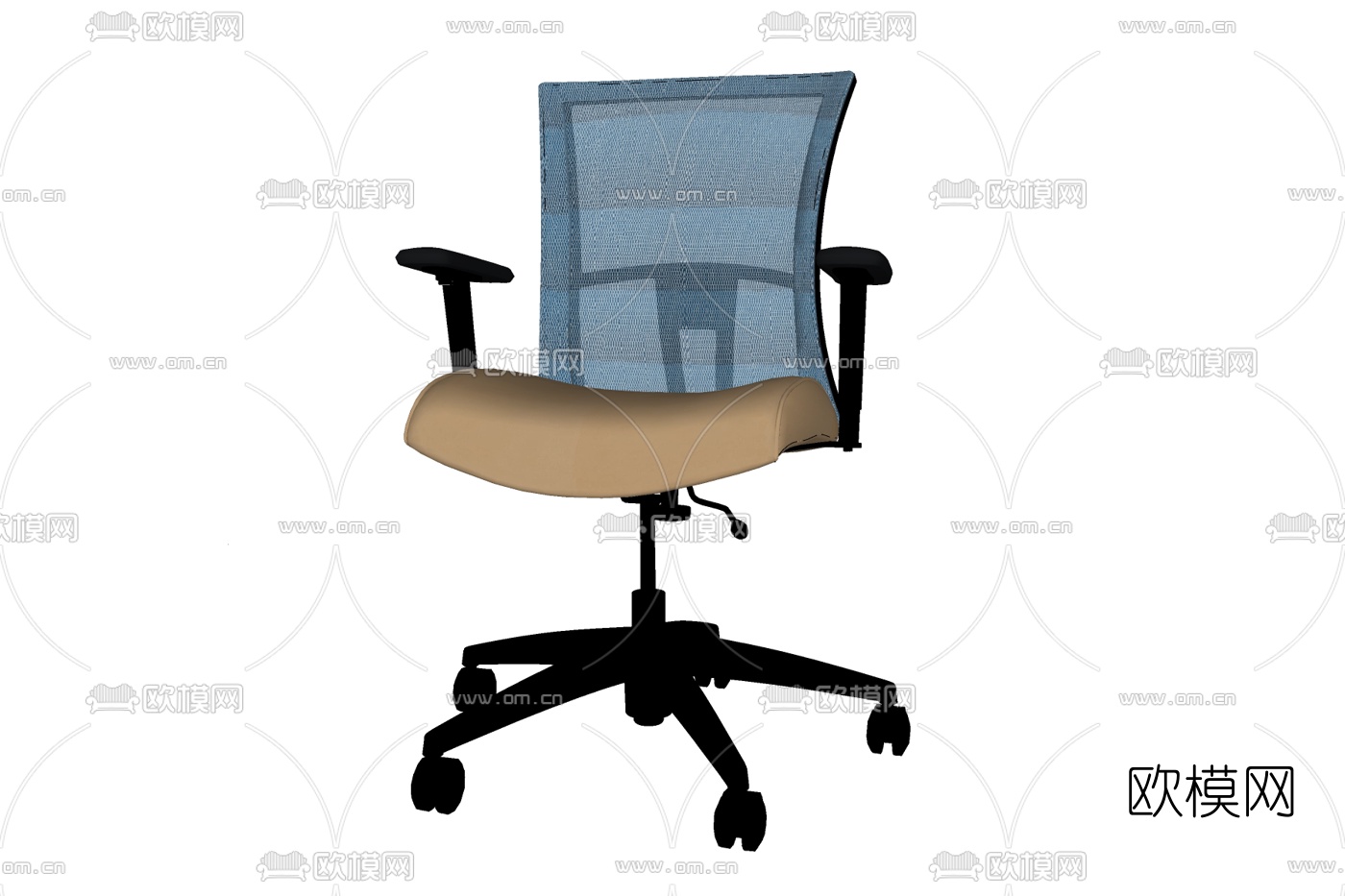 现代网布办公椅免费su模型下载
