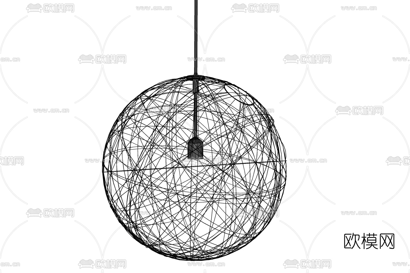 工业风金属吊灯免费su模型下载