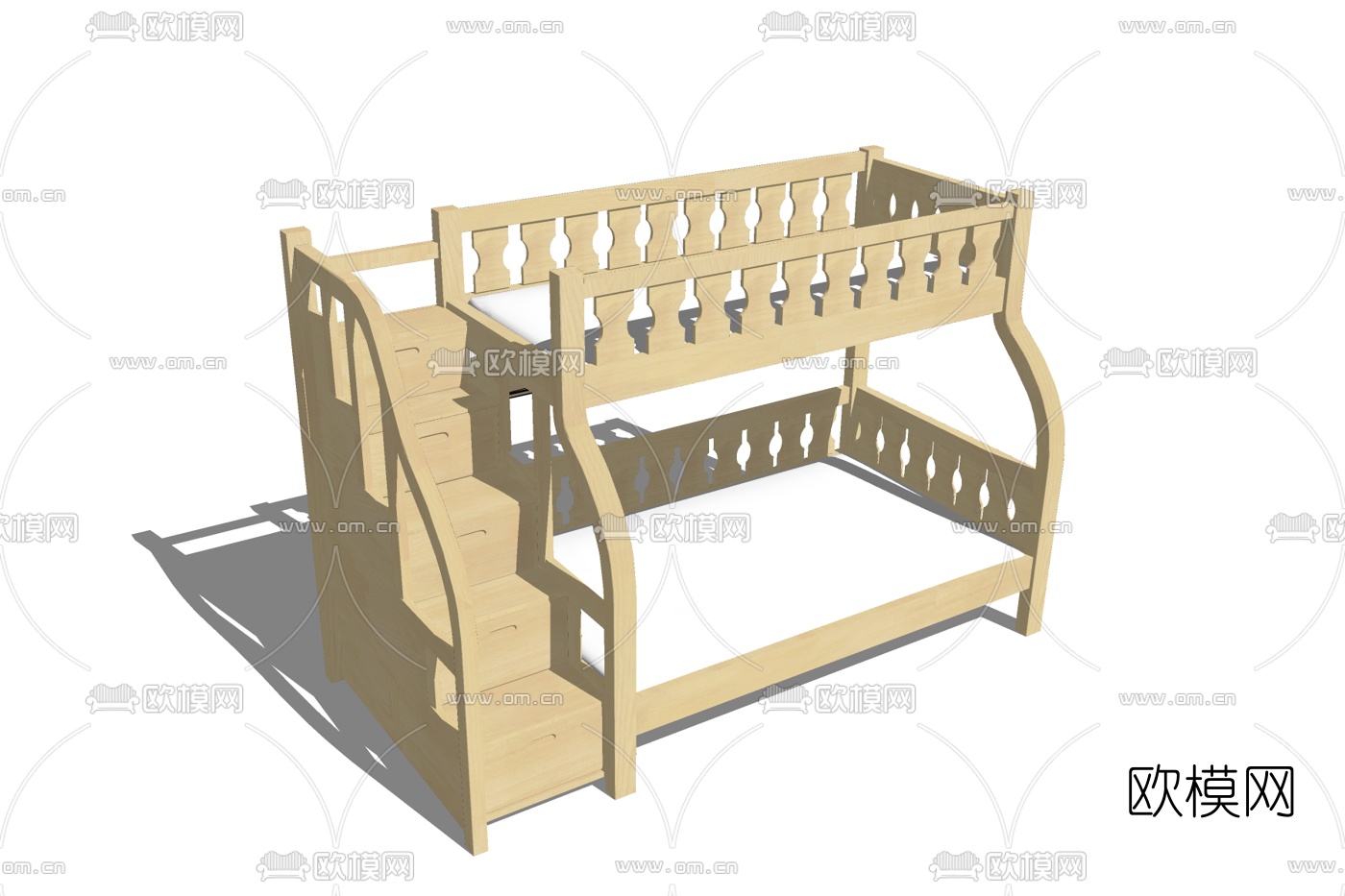 北欧儿童床免费su模型下载