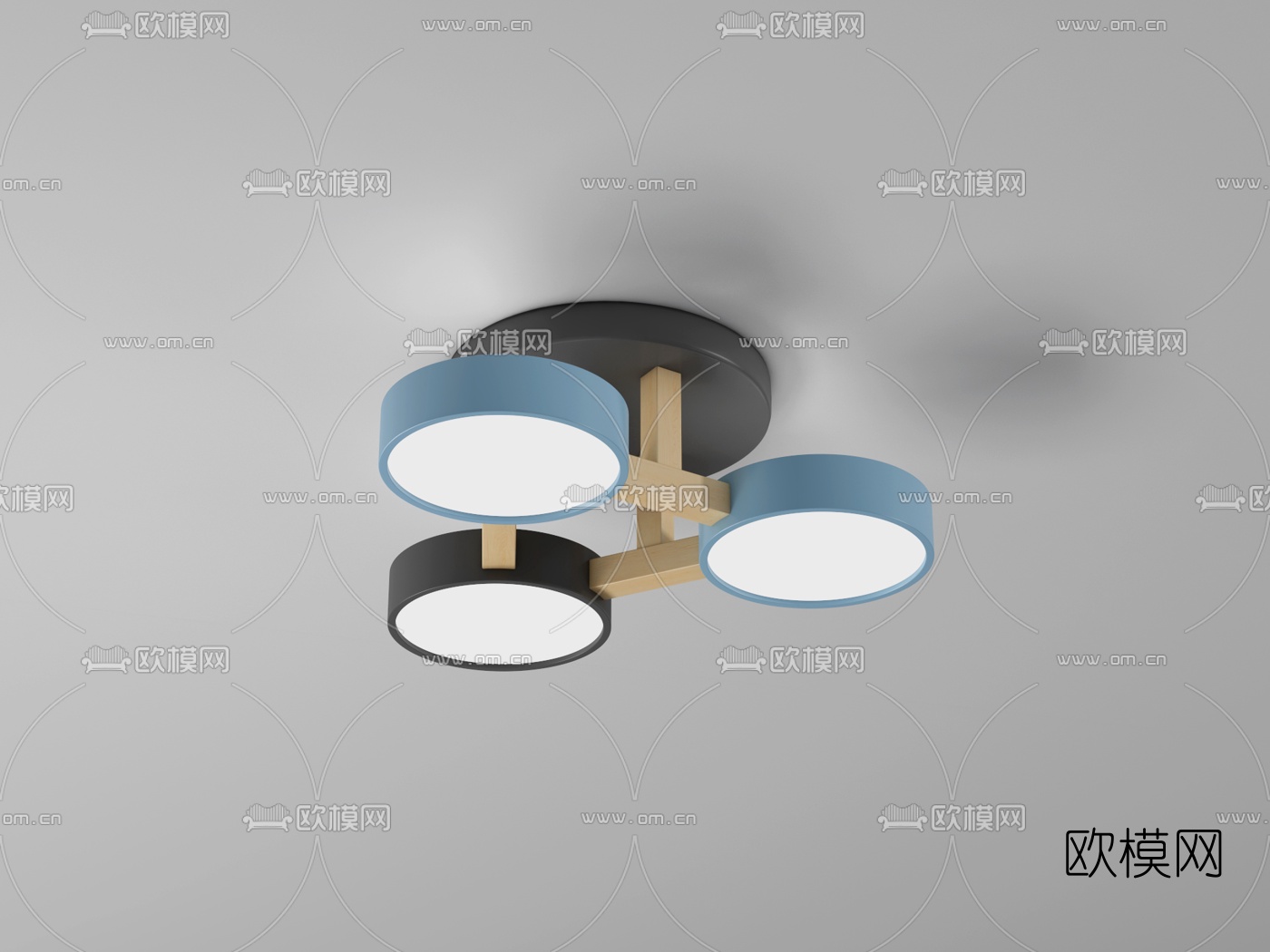 北欧吸顶吊灯组合3d模型