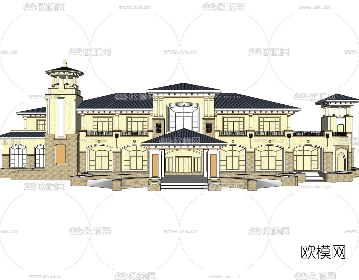 欧式酒店免费su模型下载