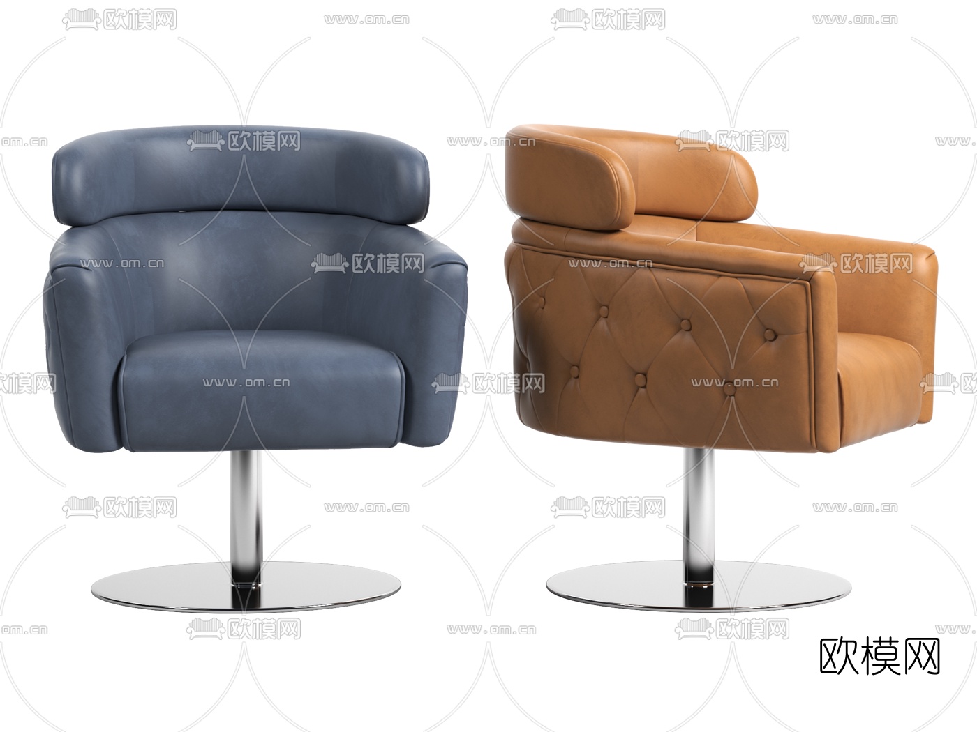 现代皮革理发椅3d模型下载