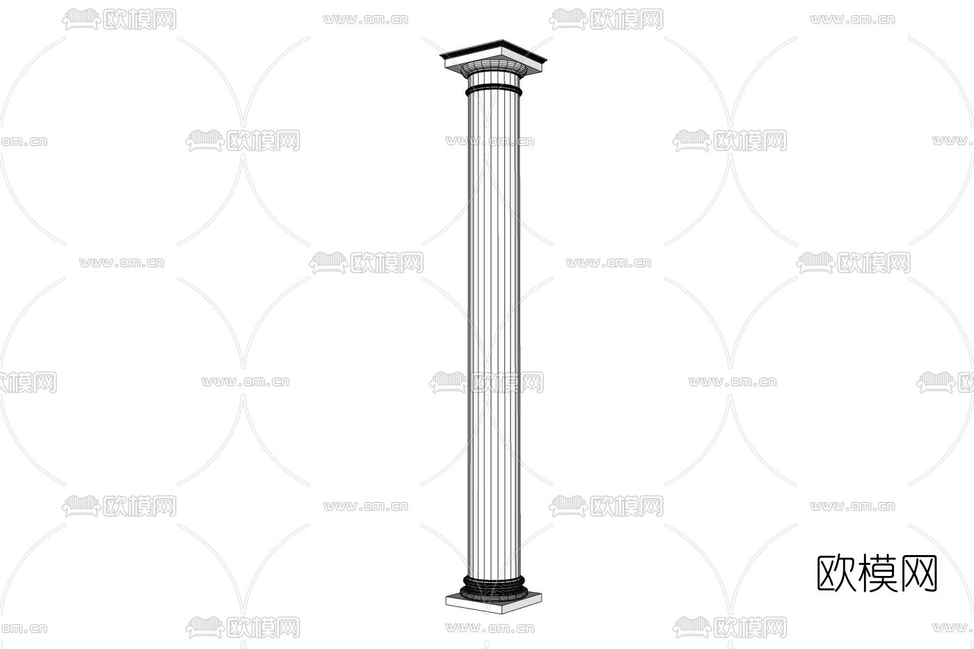欧式罗马柱免费su模型下载