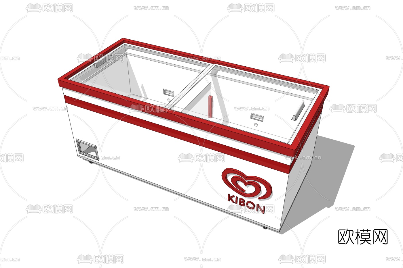 现代超市冰柜免费su模型下载