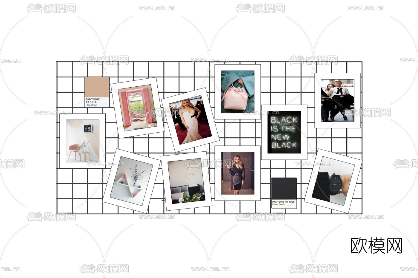 现代装饰挂画免费su模型下载