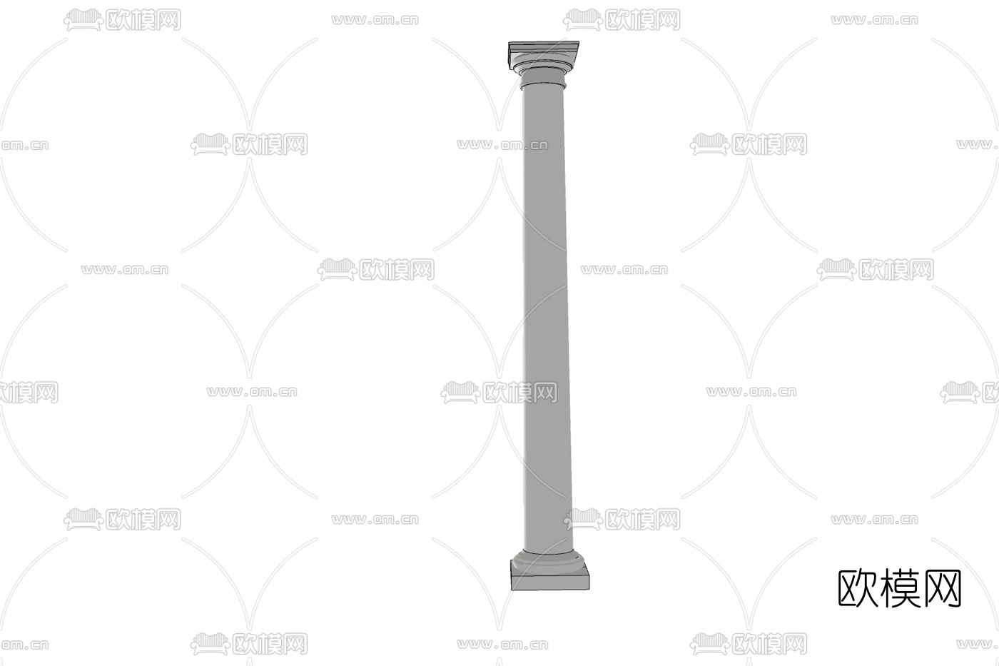 简欧罗马柱免费su模型下载