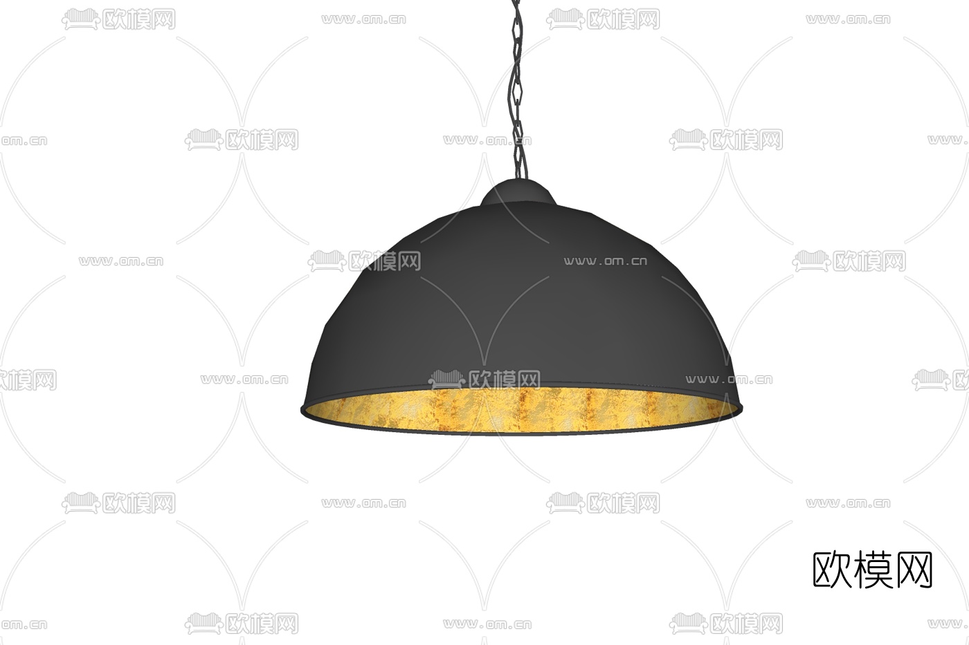 现代金属吊灯免费su模型下载