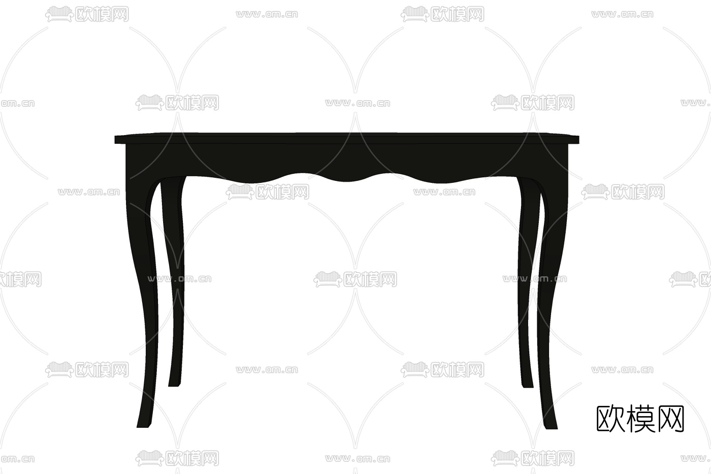 简欧实木端景台免费su模型下载