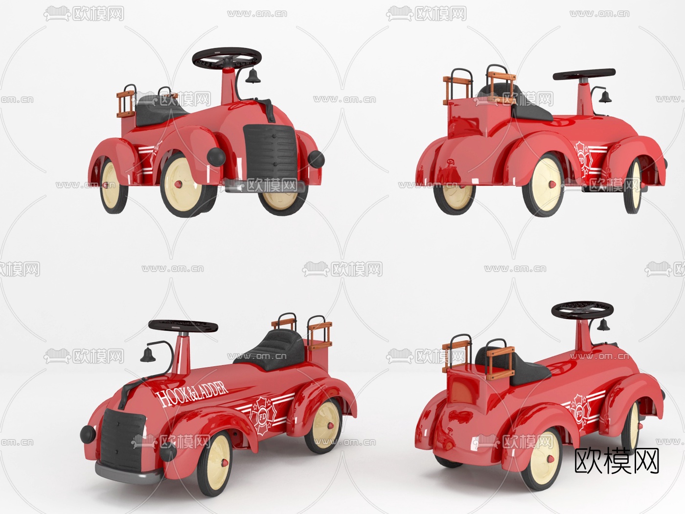 现代儿童玩具车3d模型下载