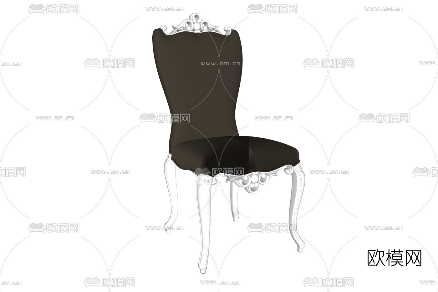 欧式布艺单椅免费su模型下载