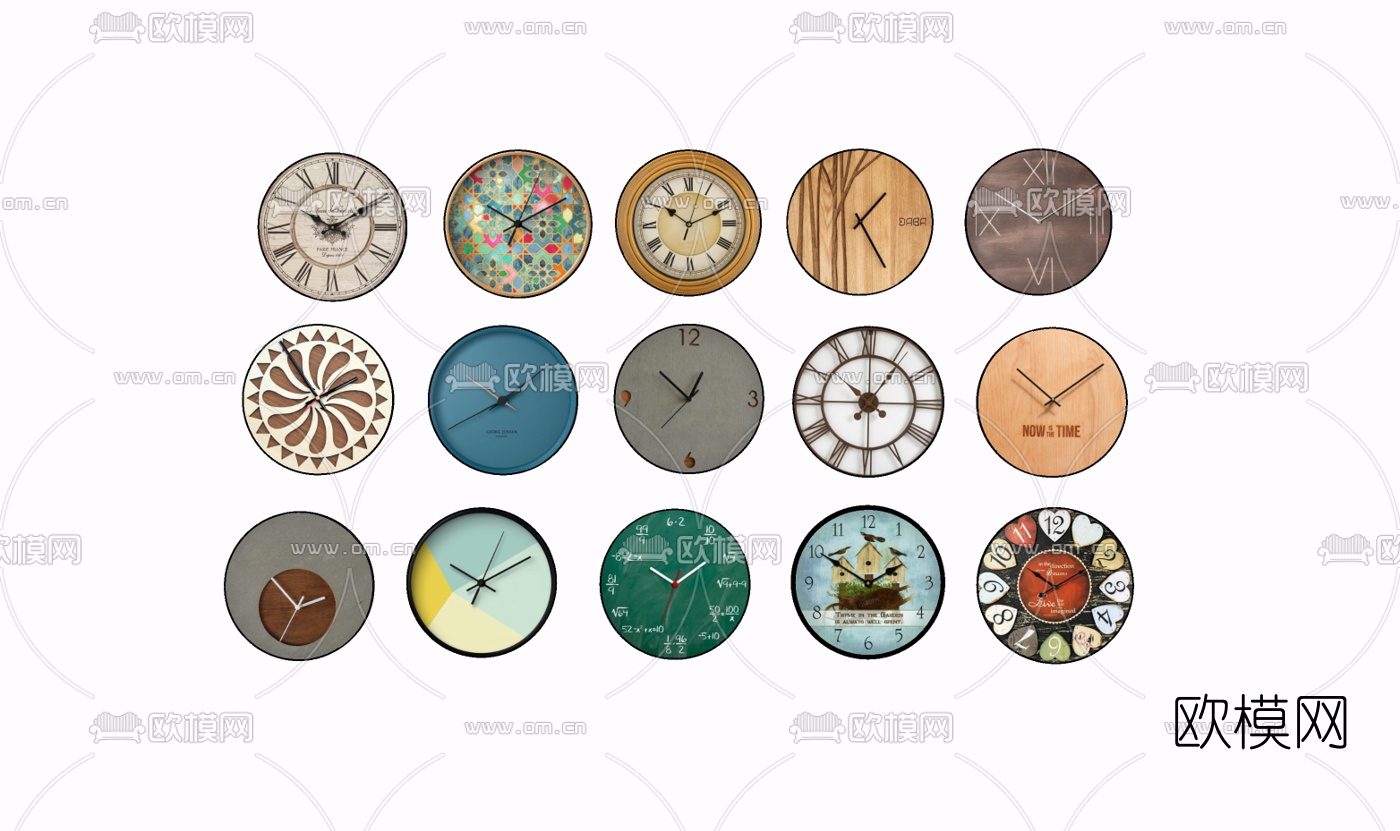 现代时钟免费su模型下载
