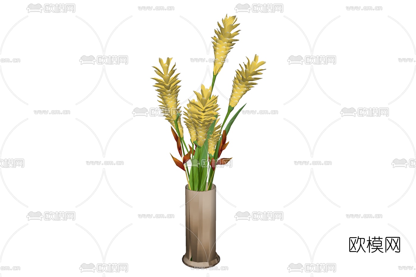 现代花瓶花卉免费su模型