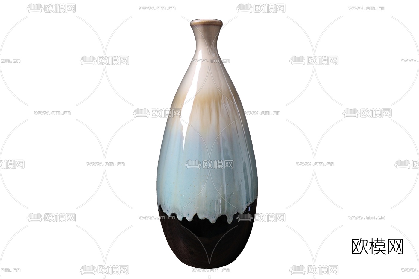 现代瓷瓶摆件免费su模型下载