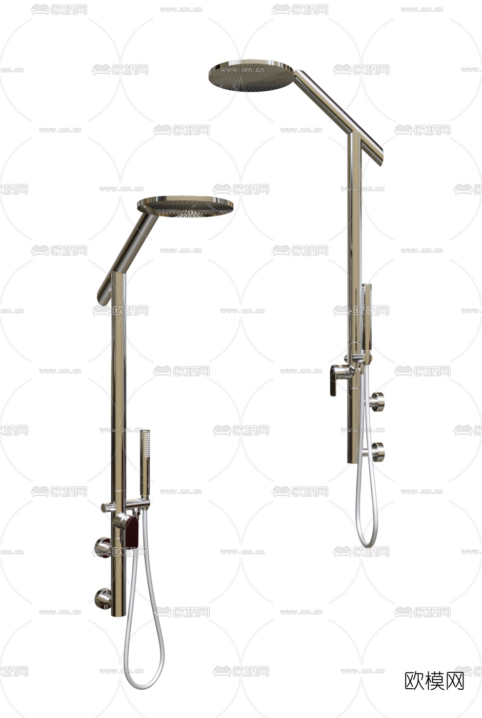现代淋浴花洒3d模型下载