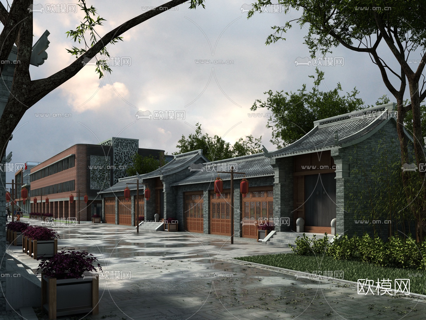 中式古建民居3d模型