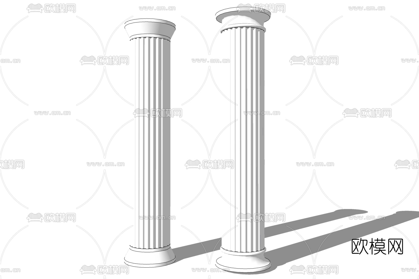 欧式罗马柱免费su模型下载