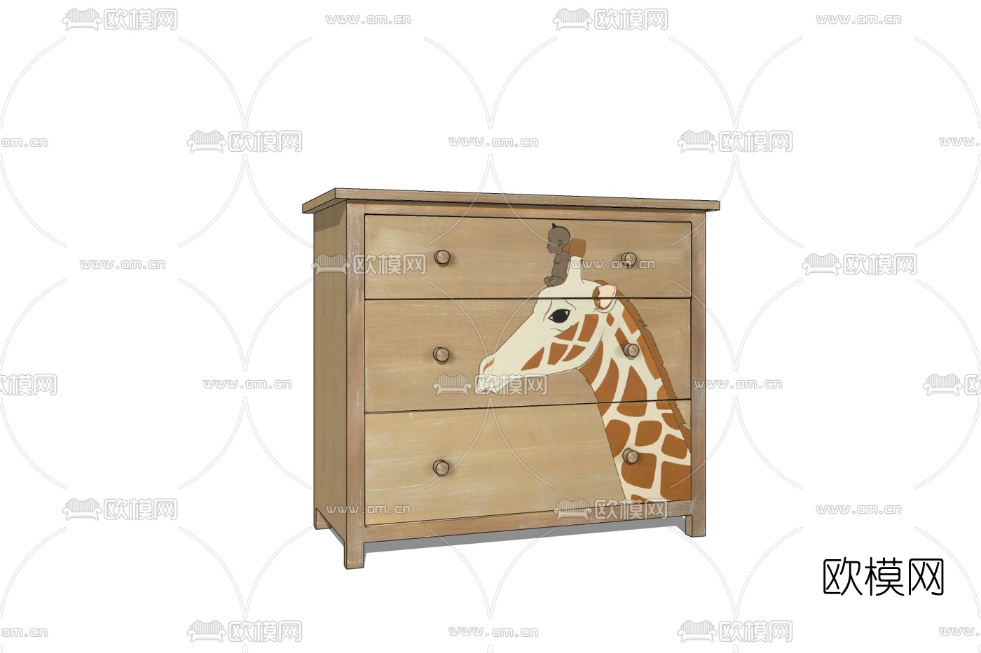 现代储物柜免费su模型下载