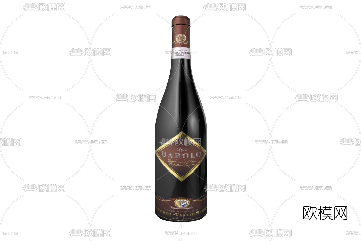 现代巴罗洛红酒免费su模型下载