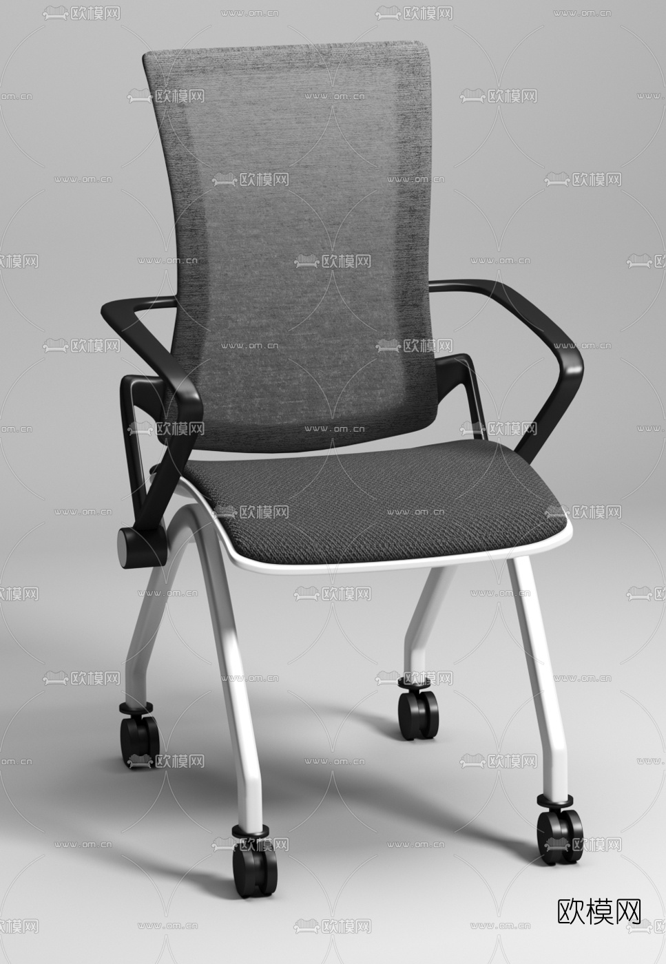 现代网布会议椅办公椅3d模型
