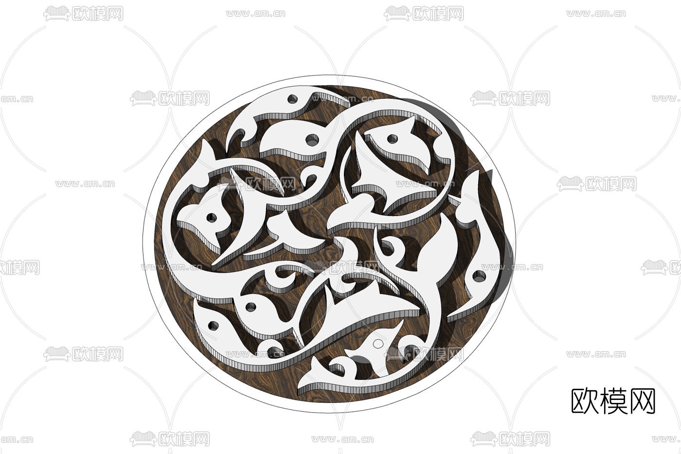 简欧雕花免费su模型下载