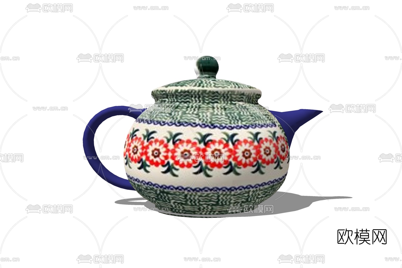 现代茶壶免费su模型下载
