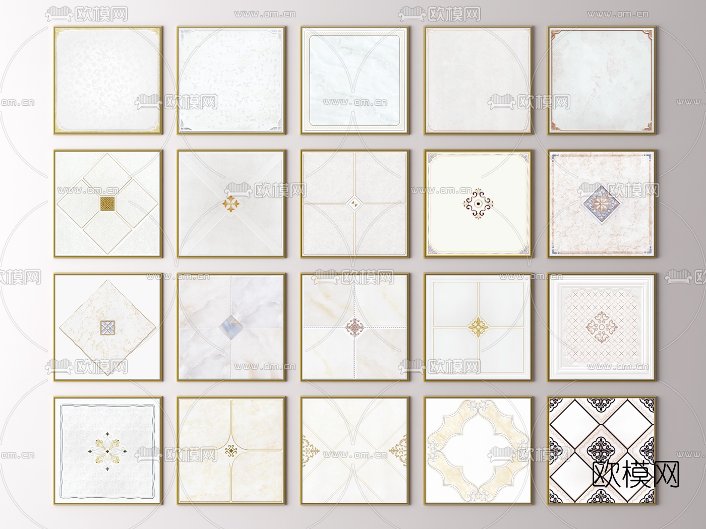 简欧铝扣板3d模型下载