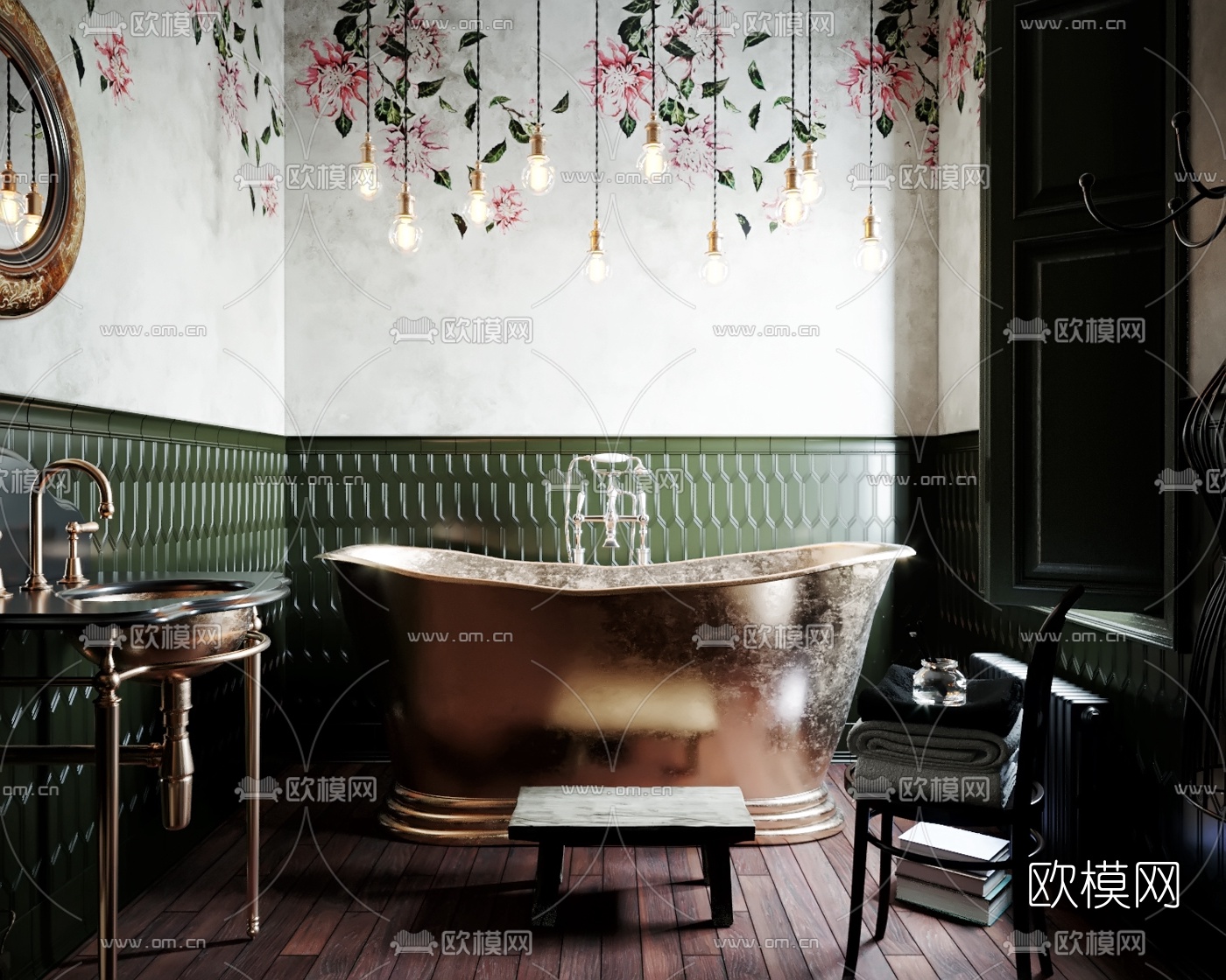 新古典浴室3d模型下载（渲染图1）