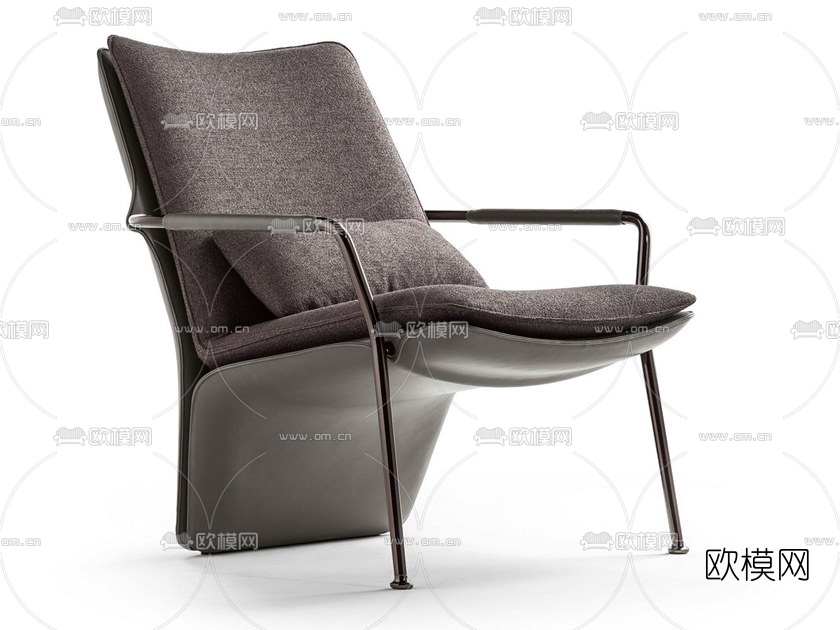 Poltronafrau现代布艺休闲椅3d模型