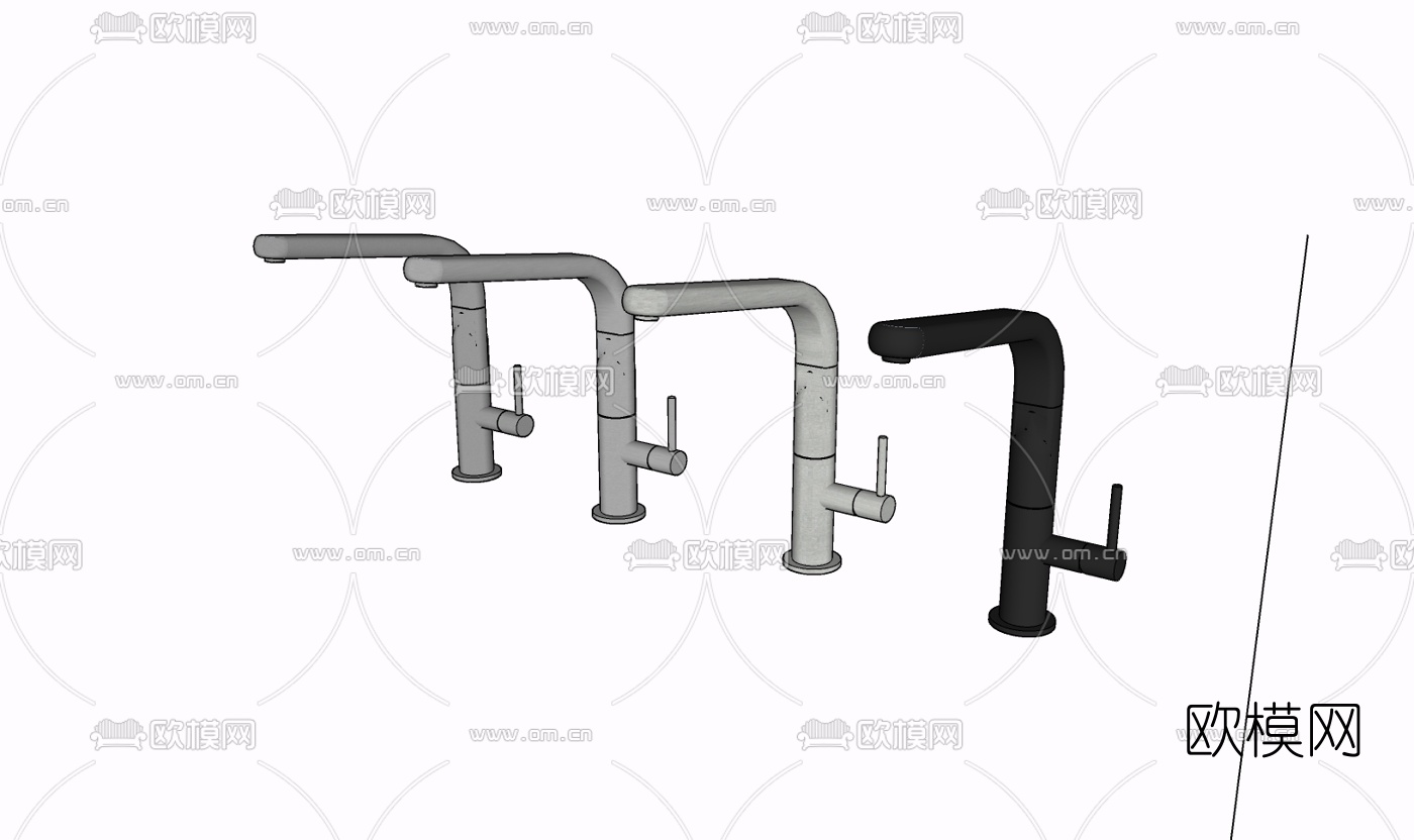 现代金属水龙头免费su模型下载