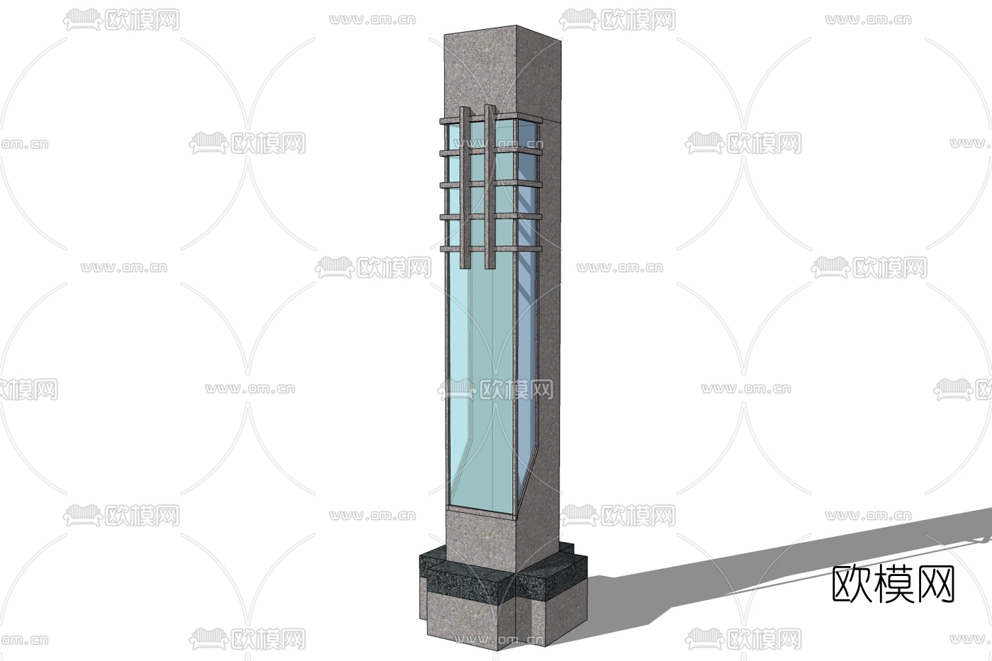 现代路灯免费su模型下载
