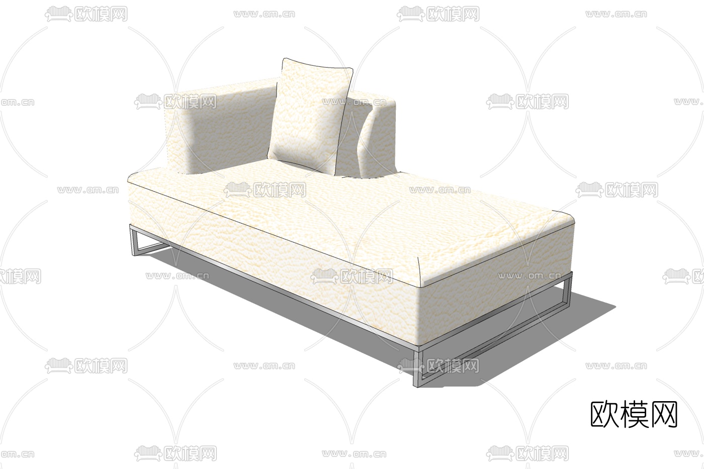 现代贵妃椅免费su模型下载