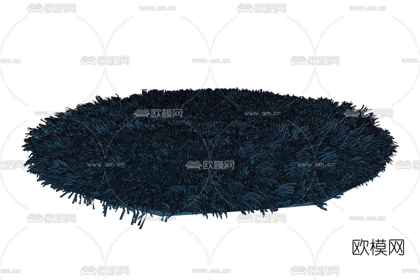 现代绒毛地毯免费su模型下载