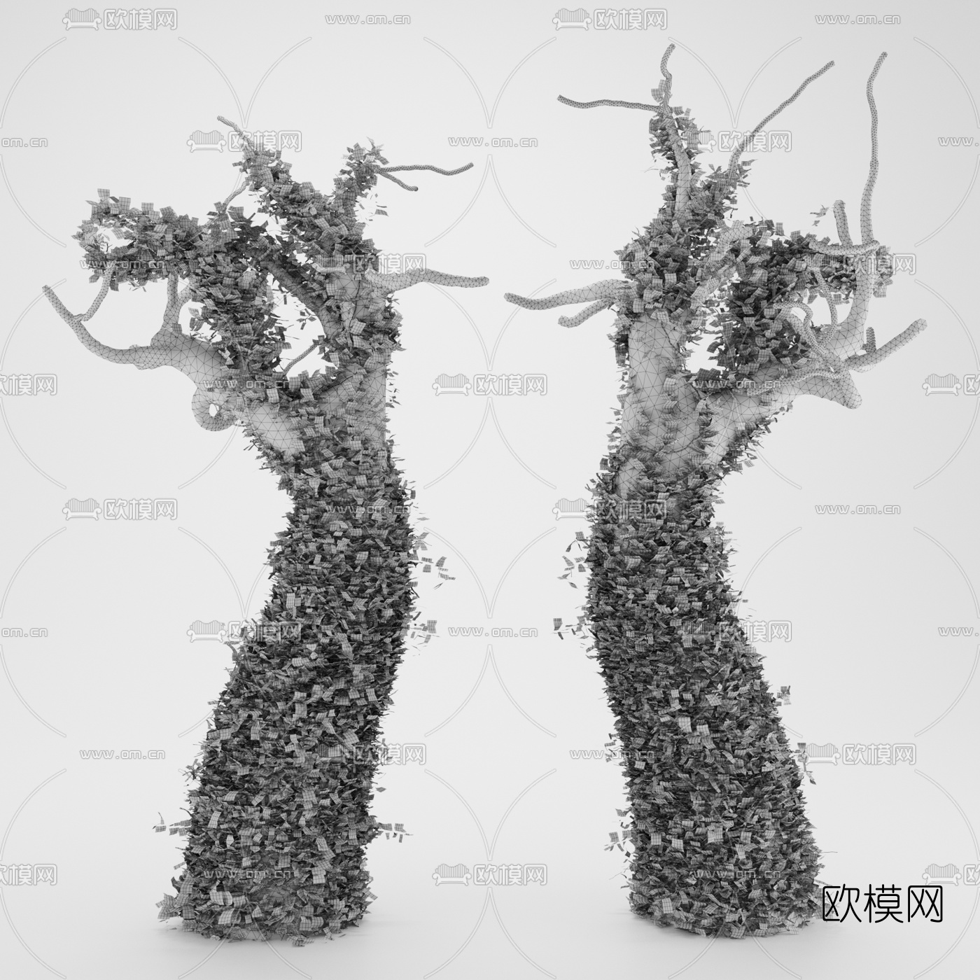 现代枯树3d模型