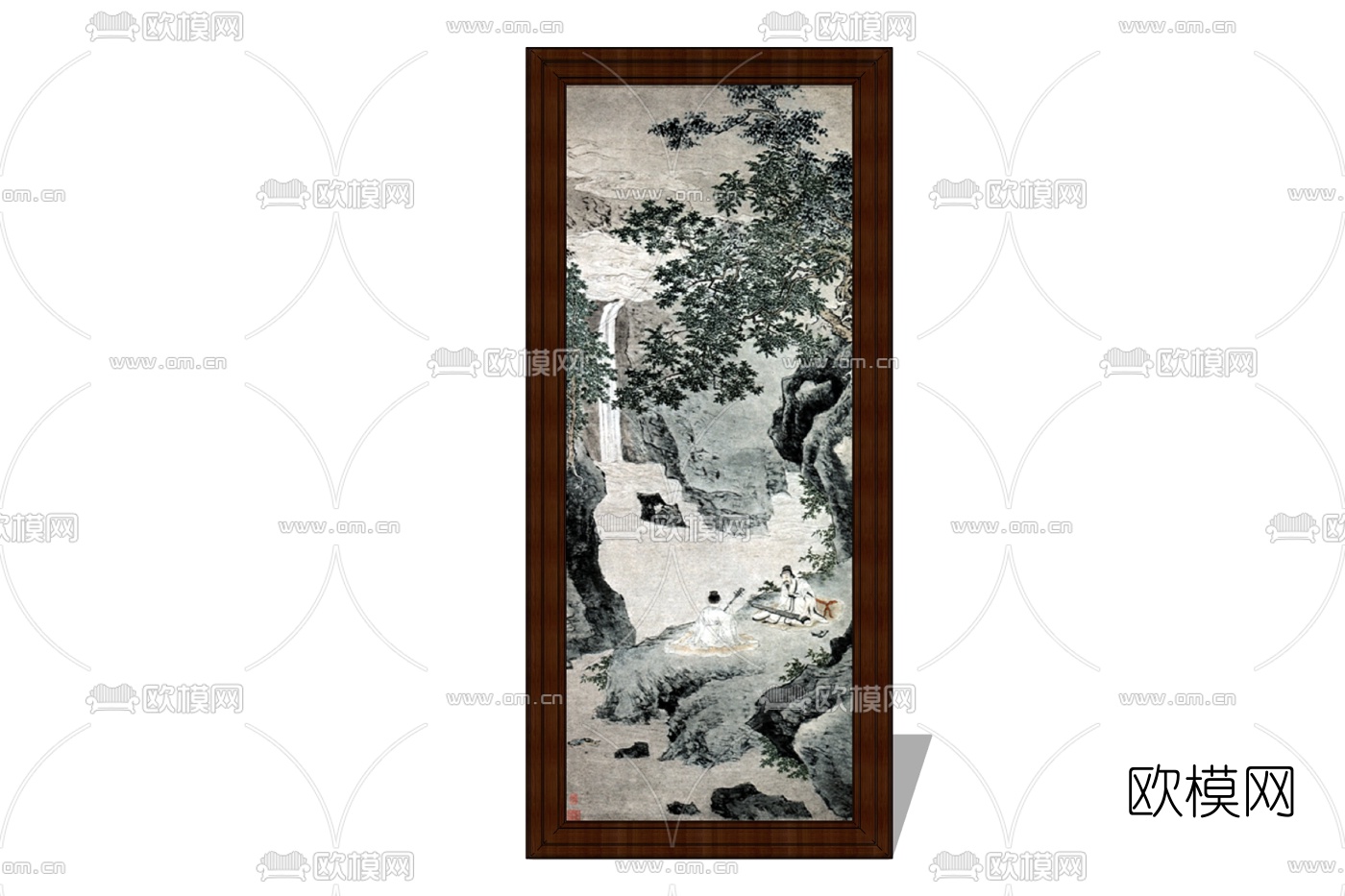 中式装饰挂画免费su模型下载