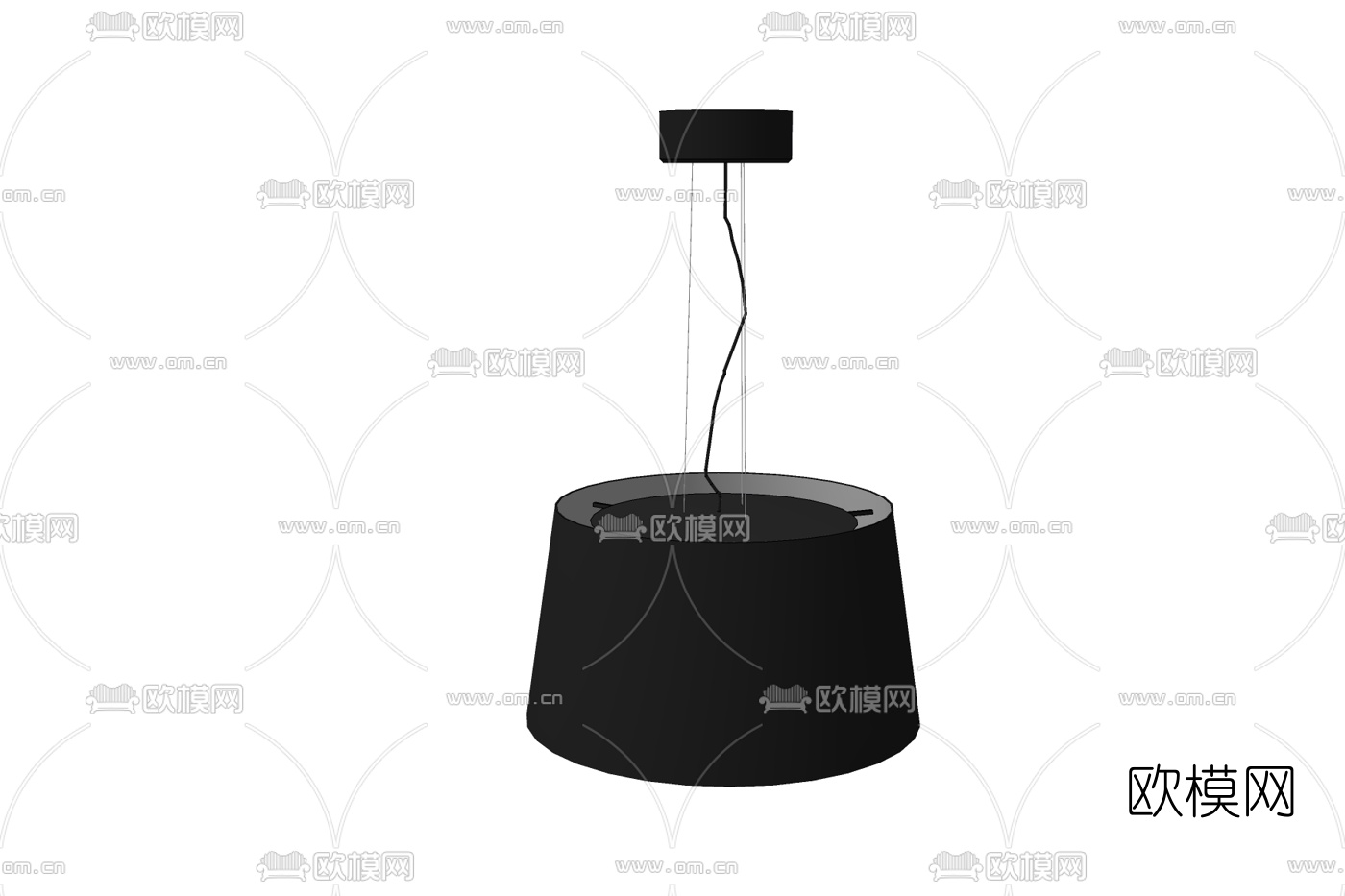 北欧金属吊灯免费su模型下载