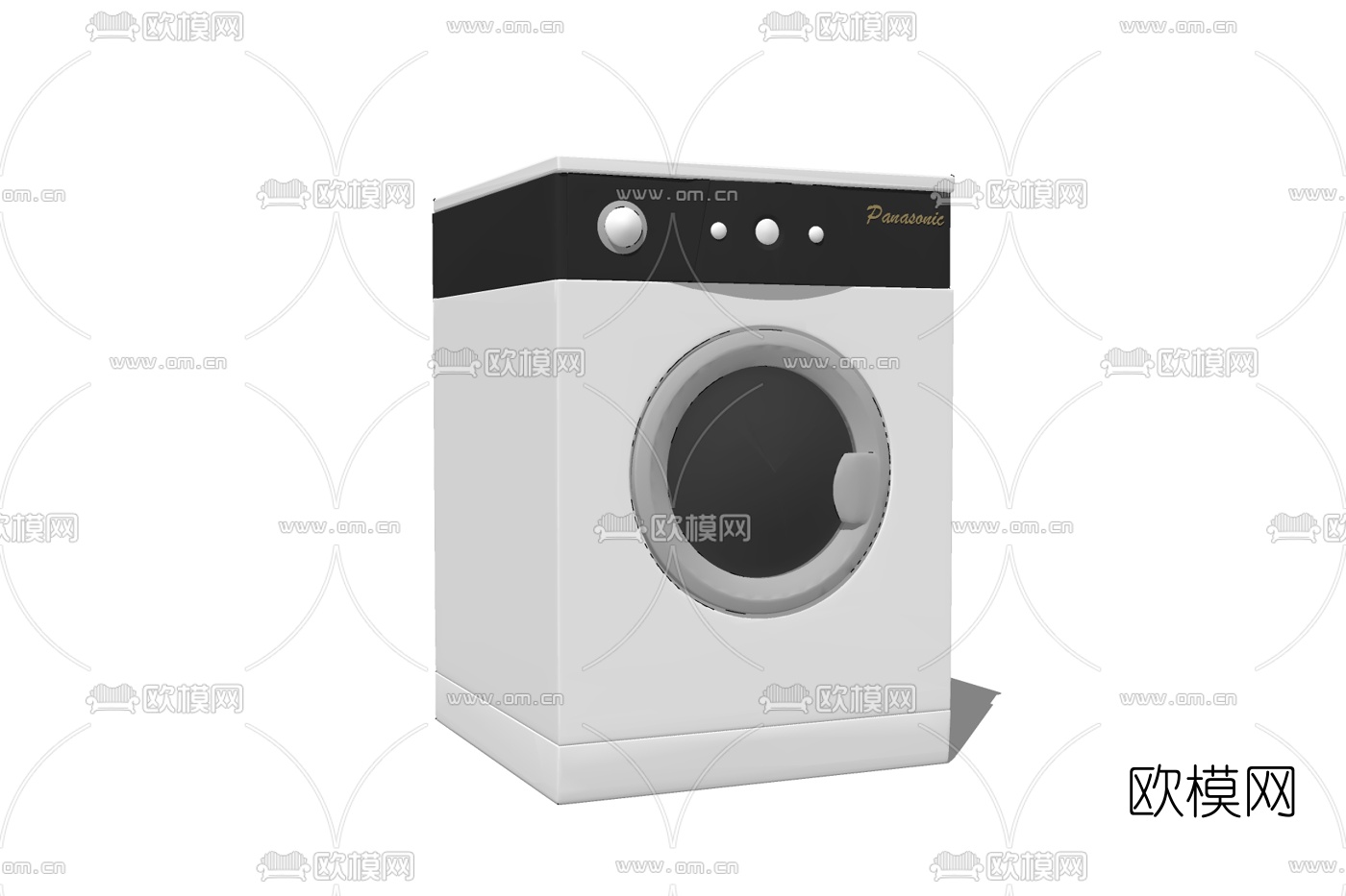 现代洗衣机免费su模型下载
