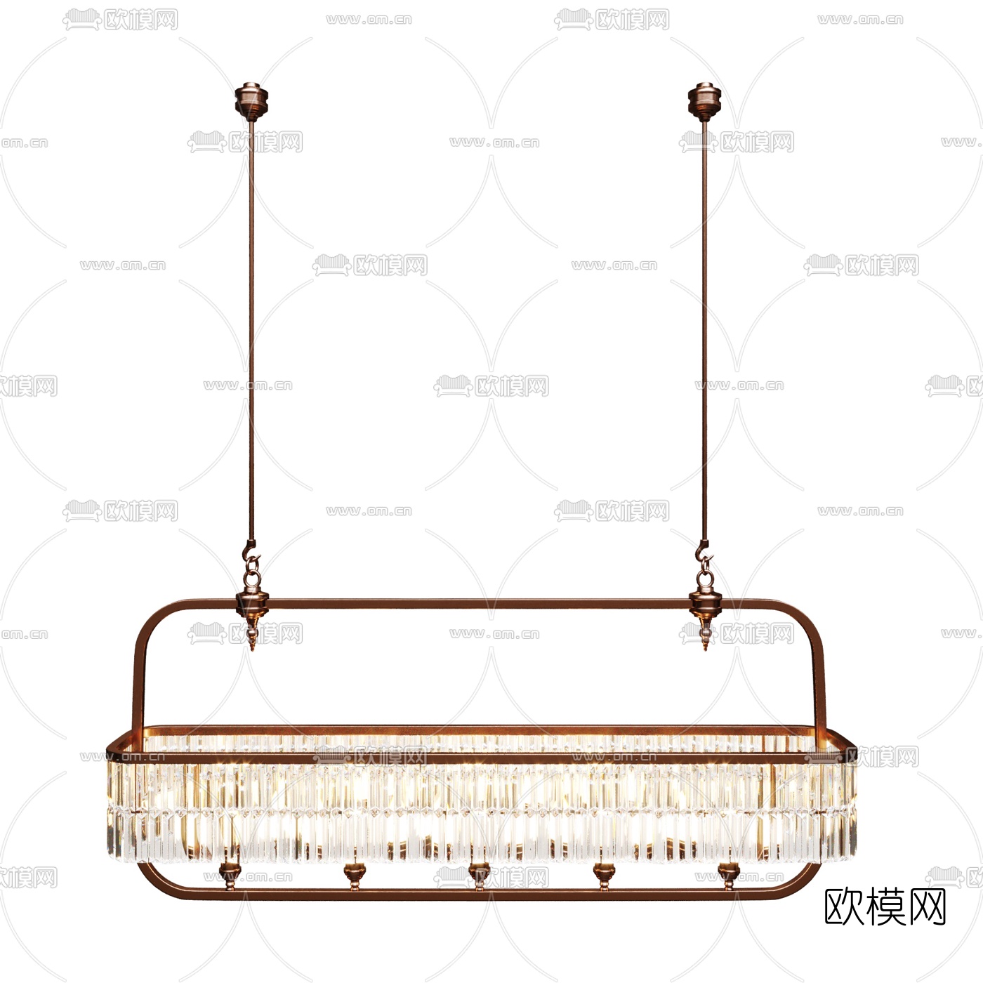 后现代金属水晶吊灯3d模型