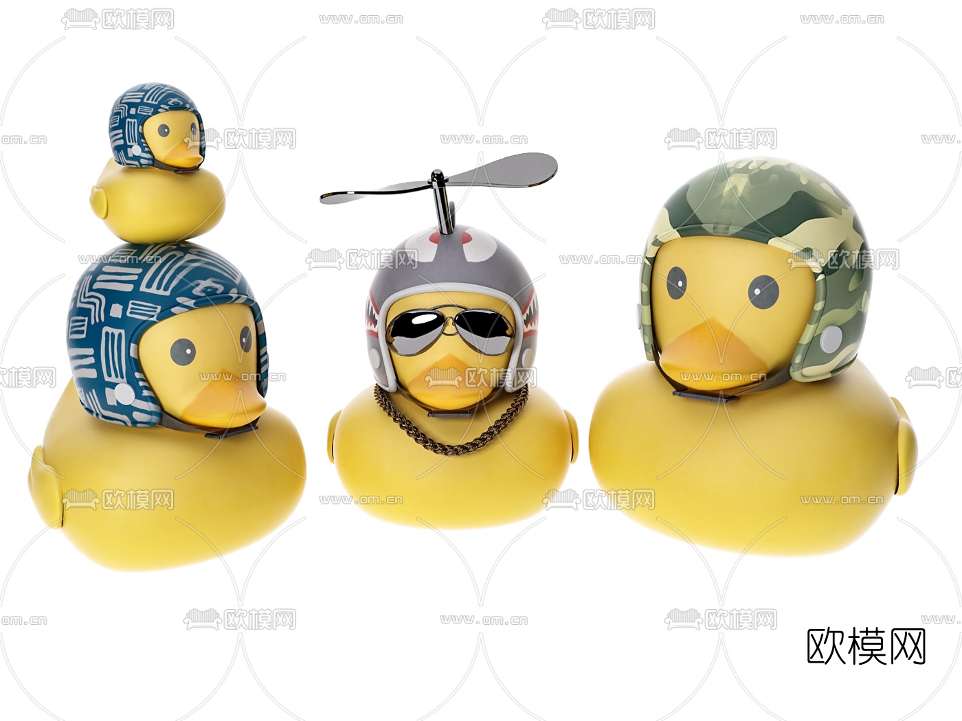 现代小黄鸭儿童玩具3d模型下载