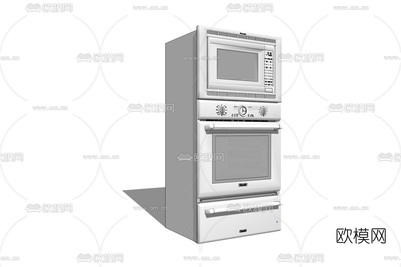 现代多层烤箱免费su模型