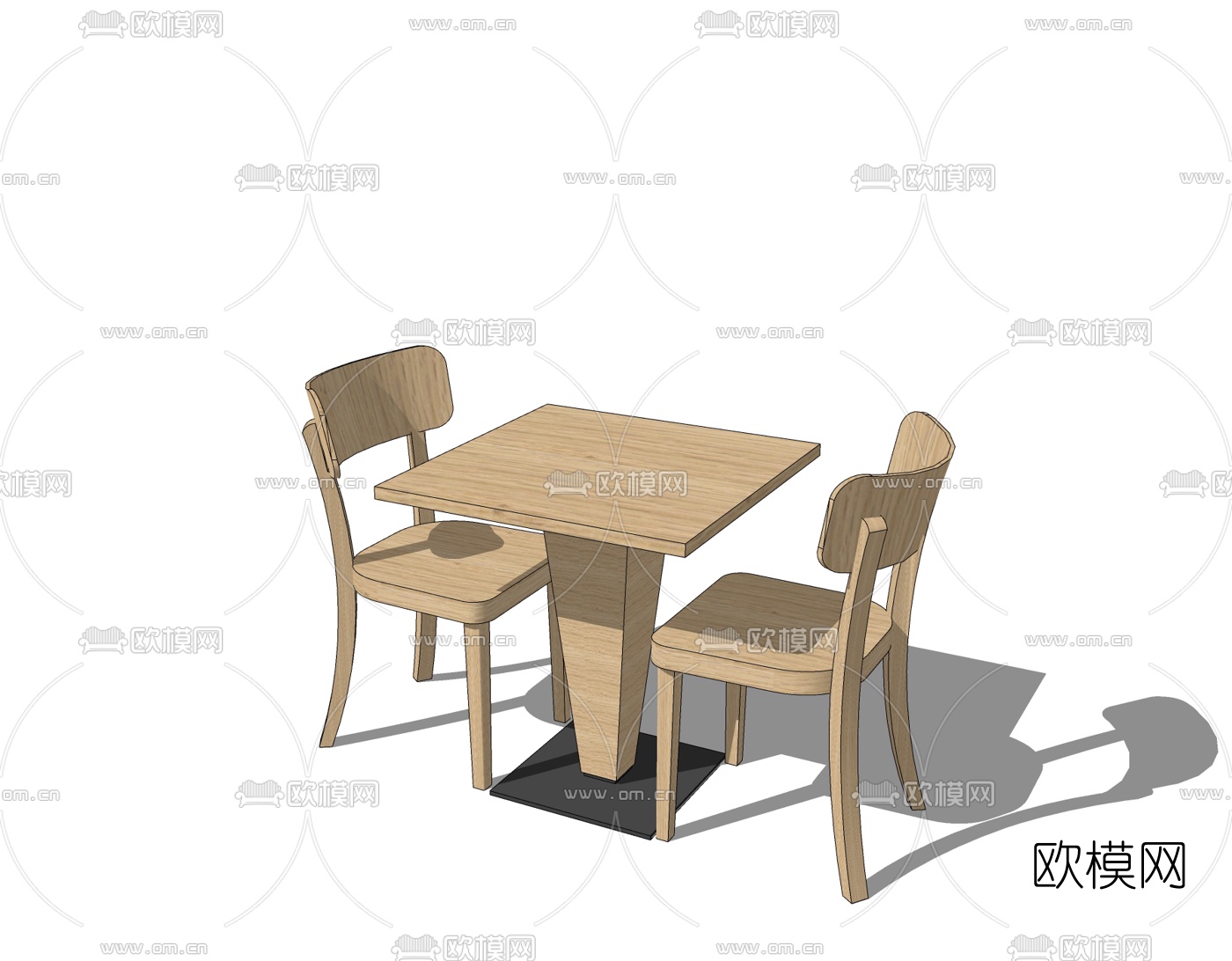 现代休闲桌椅免费su模型