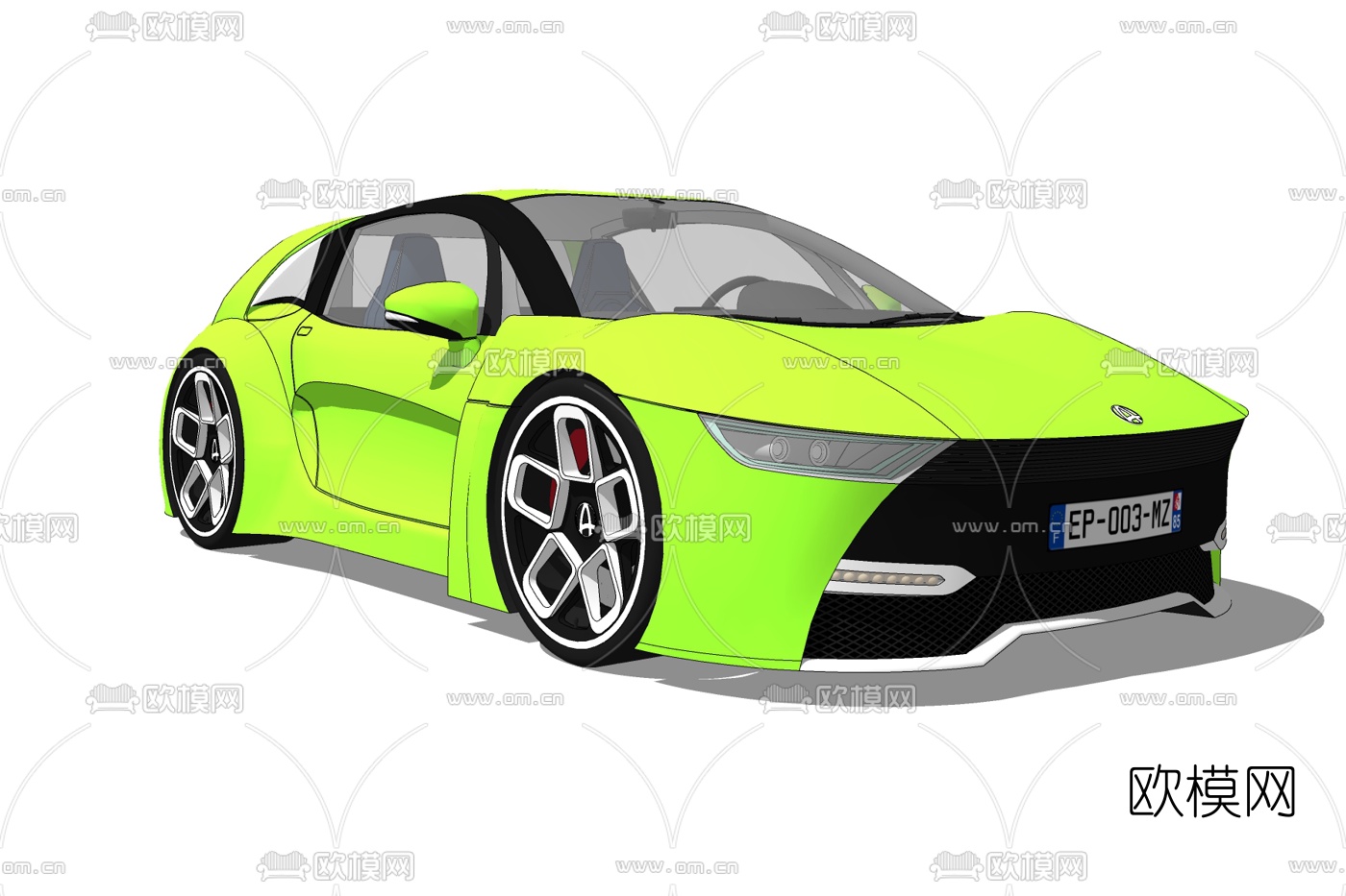 现代保时捷跑车免费su模型下载