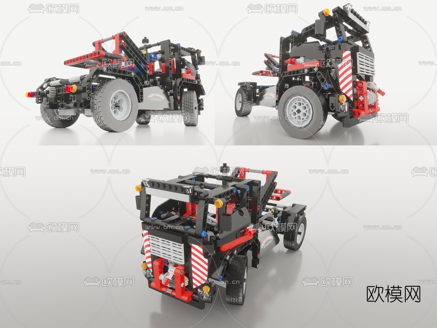 现代卡车儿童玩具3d模型下载