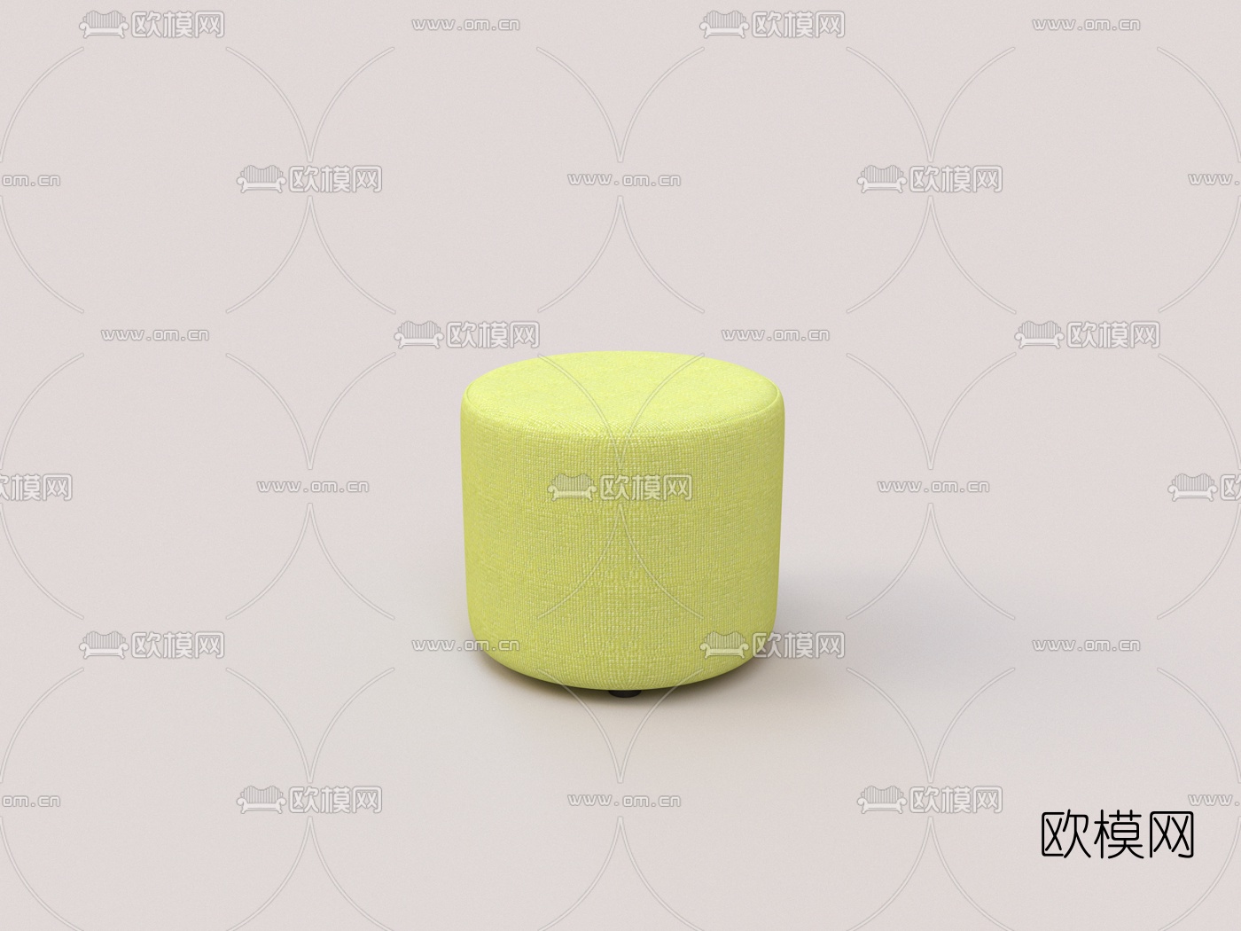 手取网 现代布艺圆凳子3d模型