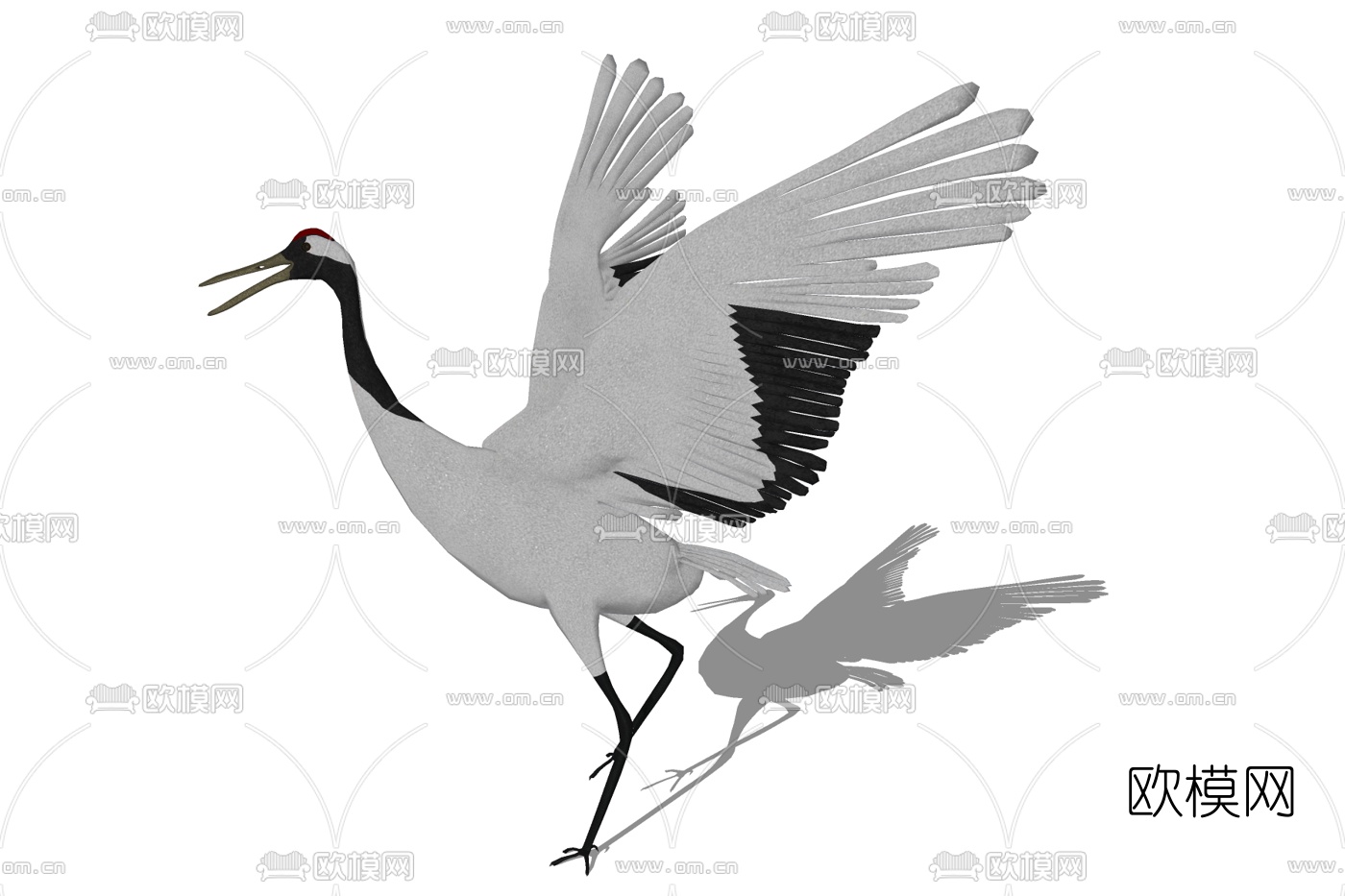 现代丹顶鹤免费su模型下载